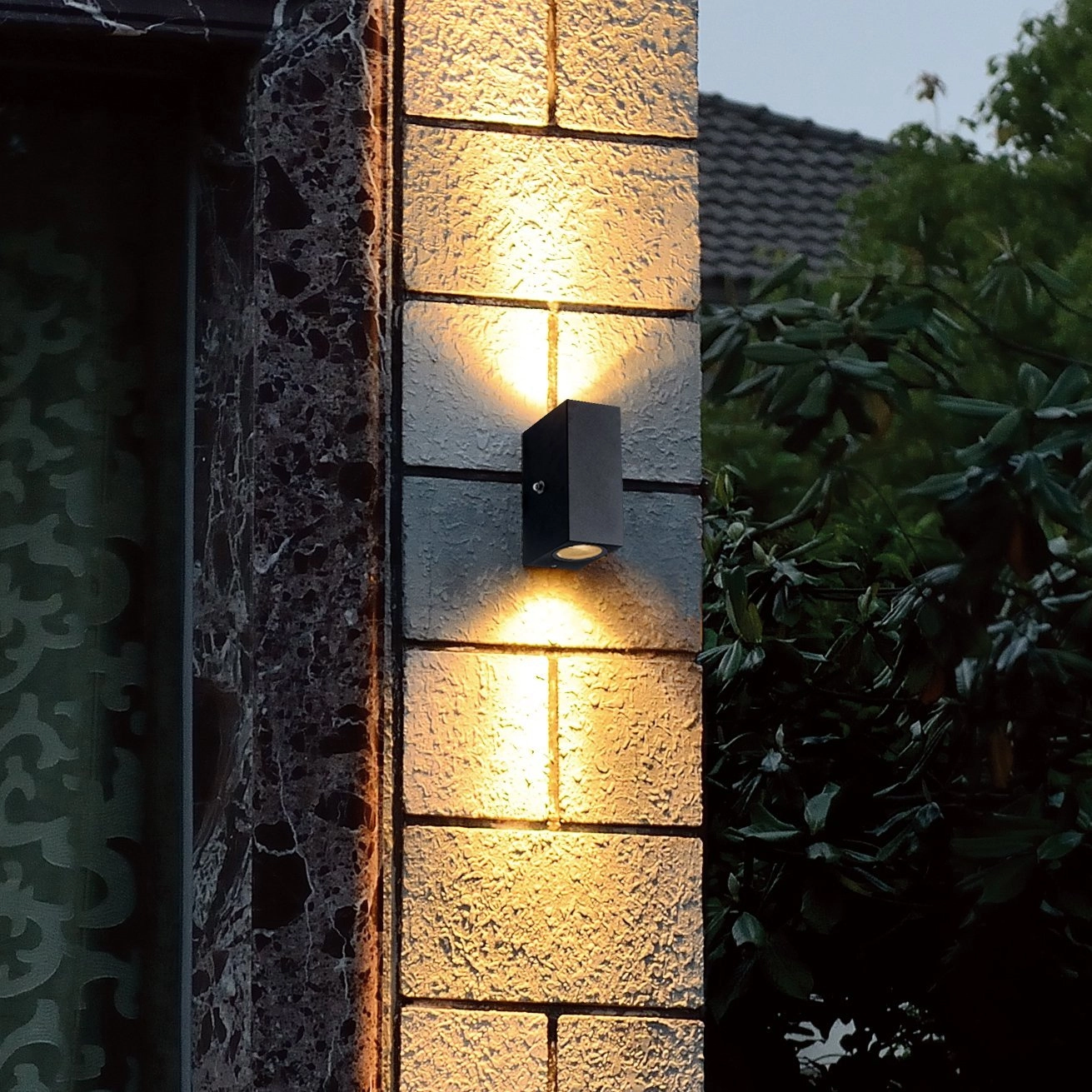 Square wall spotlight Logan with twilight sensor Steinhauer 8712746133226
