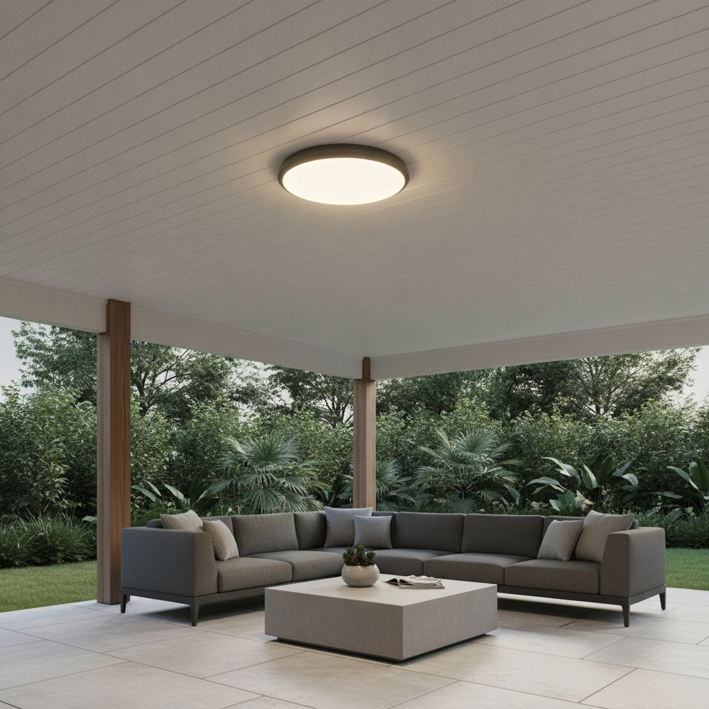 Round ceiling lamp Tommy Ø 32cm grey