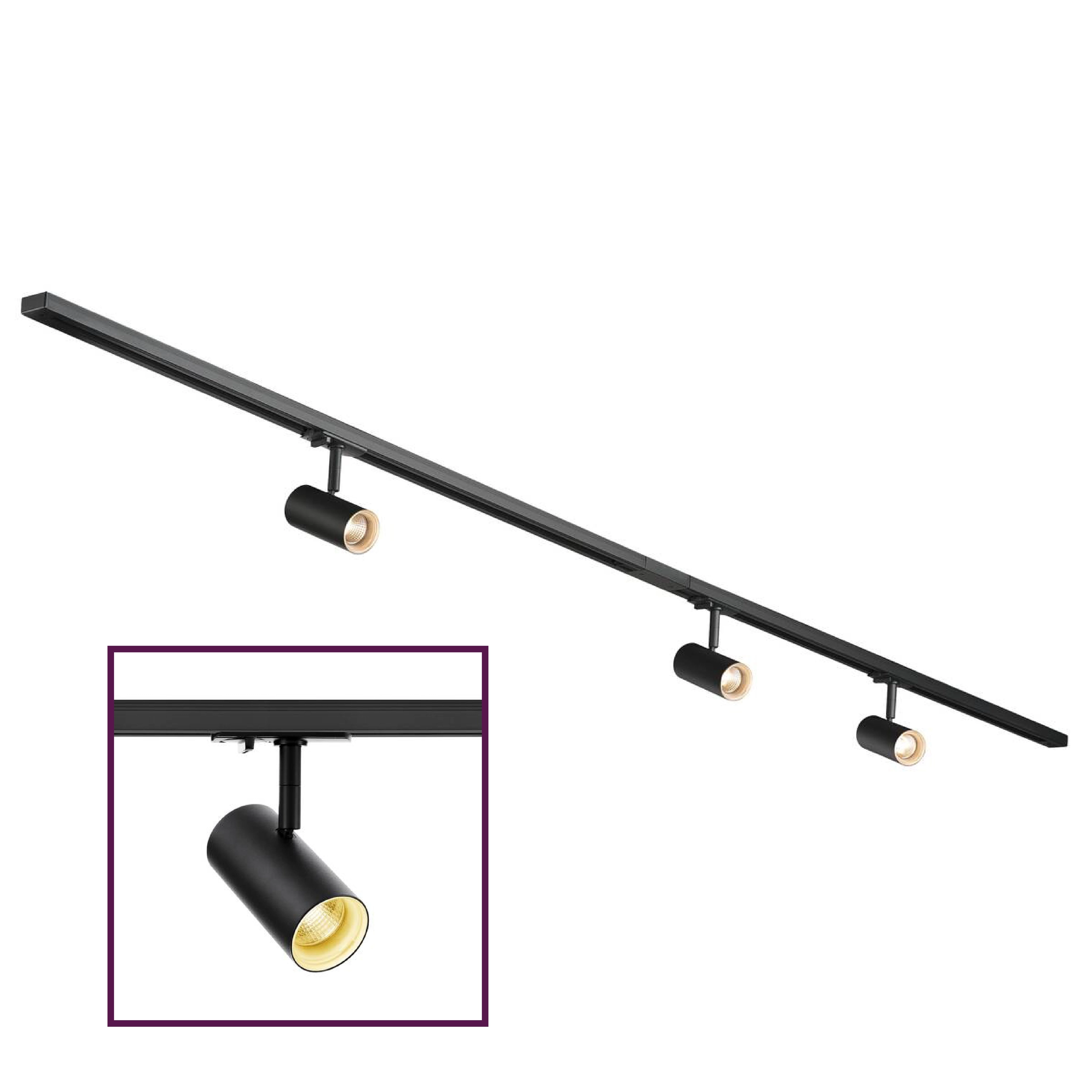 Track lighting set Noblo 1-phase - black - 2700K SLV 4024163288040