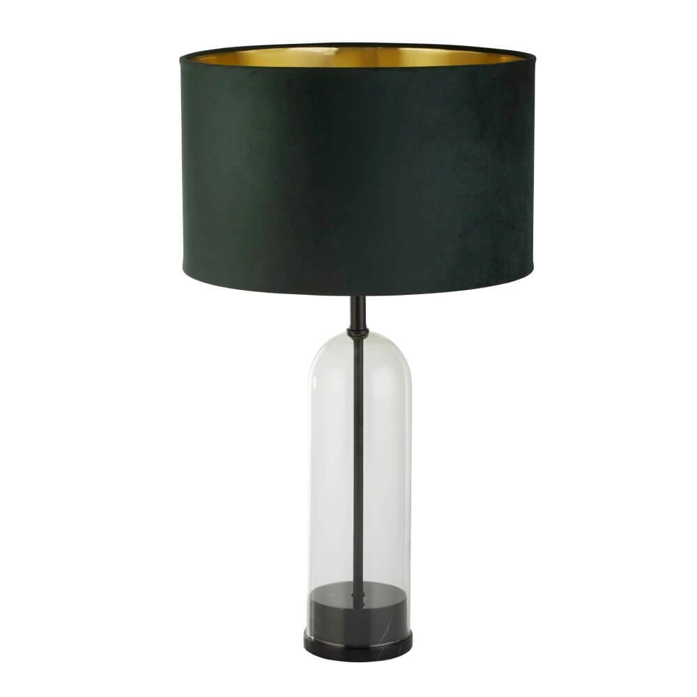 Unique table lamp Oxford with green hood