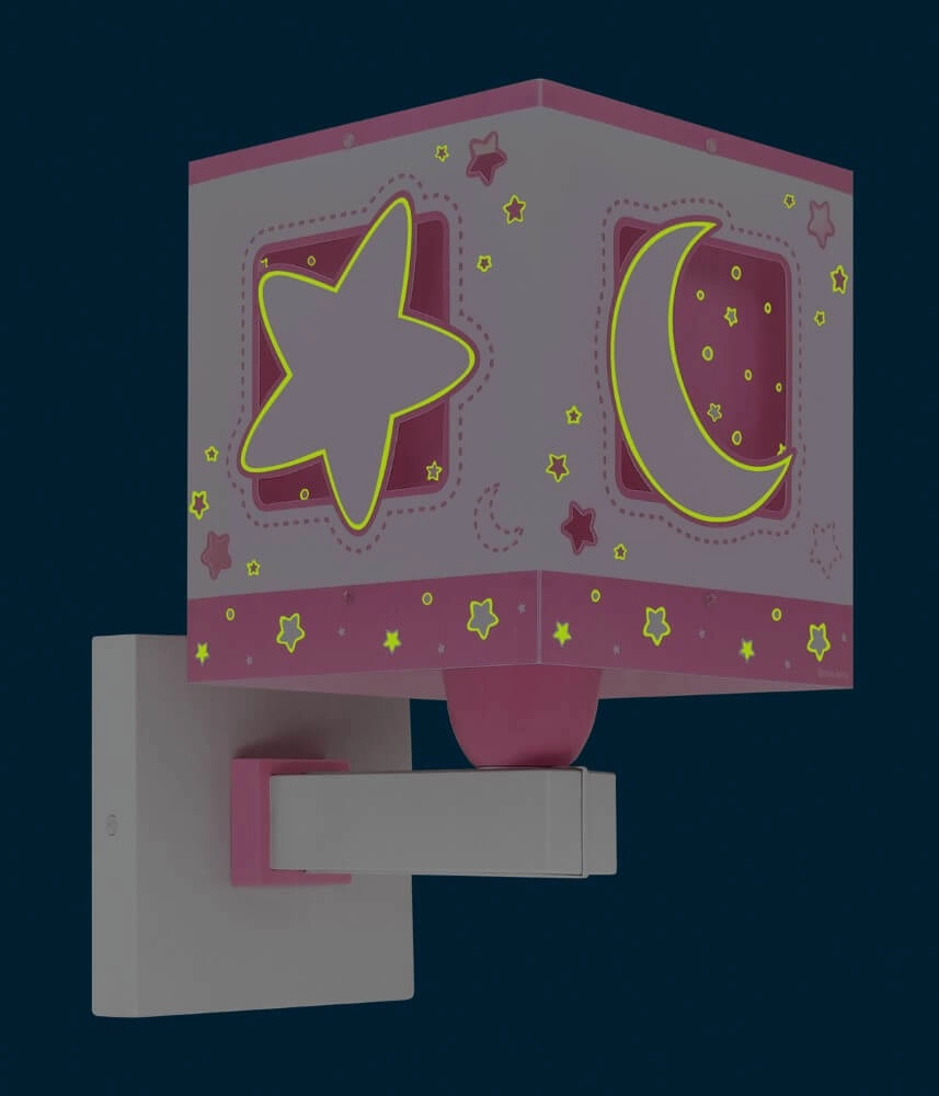 Pink wall lamp Moonlight for children's room Dalber 8420406001920