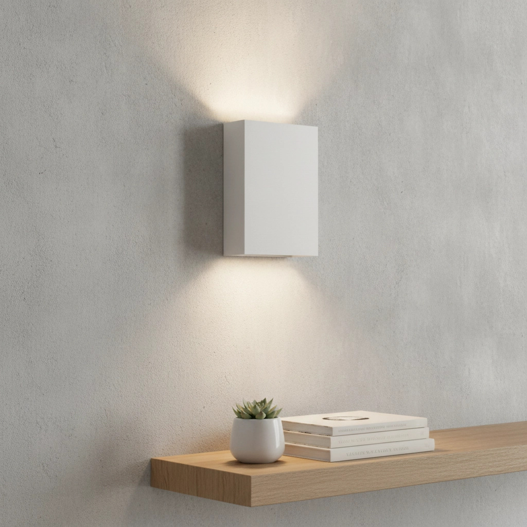 Sleek wall lamp Memphis white