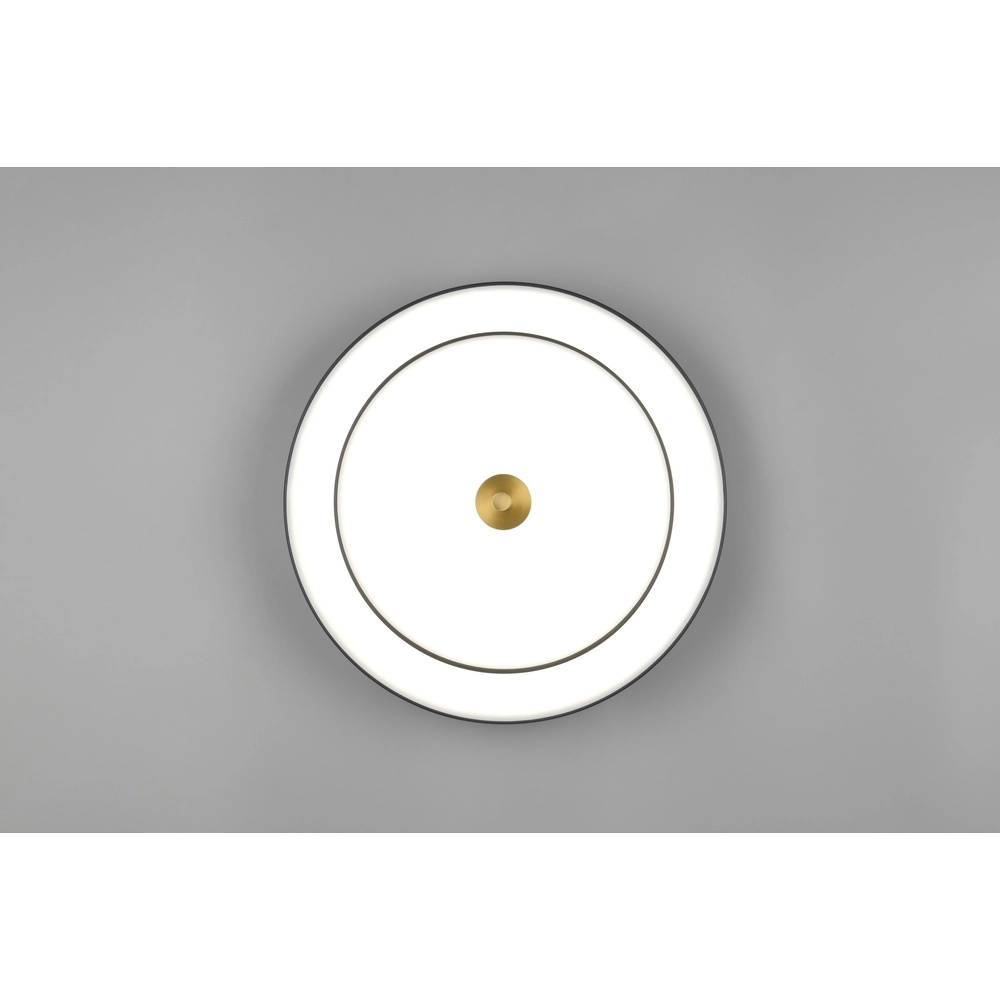 Modern ceiling lamp Keaton black with gold Ø 40cm Trio 4017807653687