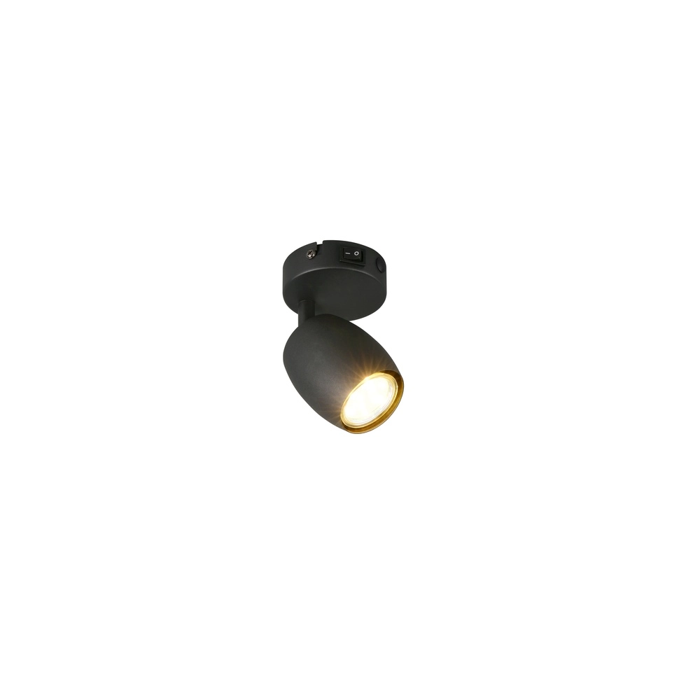 Surface-mounted spot Nancy Single Black Trio 4017807656565