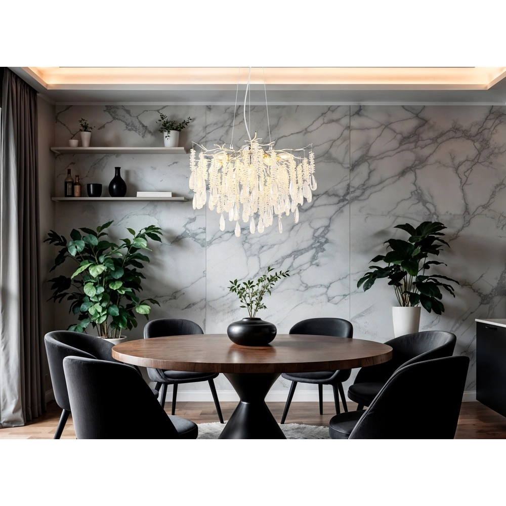 Pendant lamp Kinga silver grey Ø 60cm Globo 9007371572984