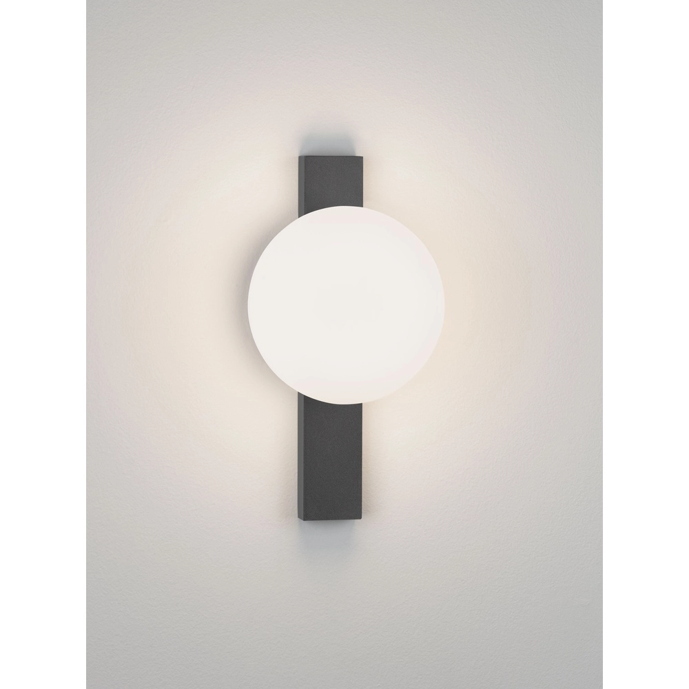 Unique wall lamp Remi black with white sphere Lyora 5212017494467
