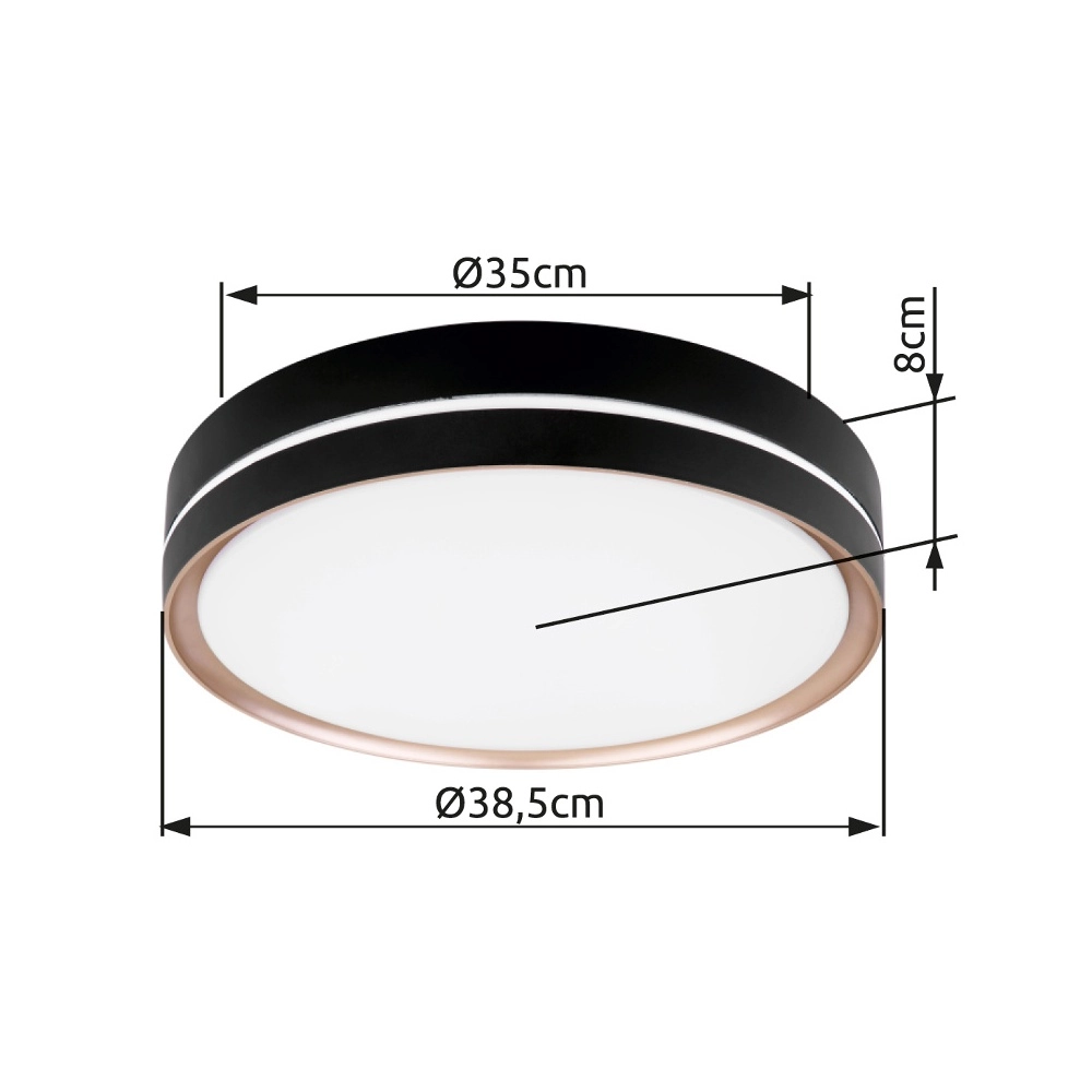 Design ceiling lamp Manni black Ø 38.5cm Globo 9007371422159