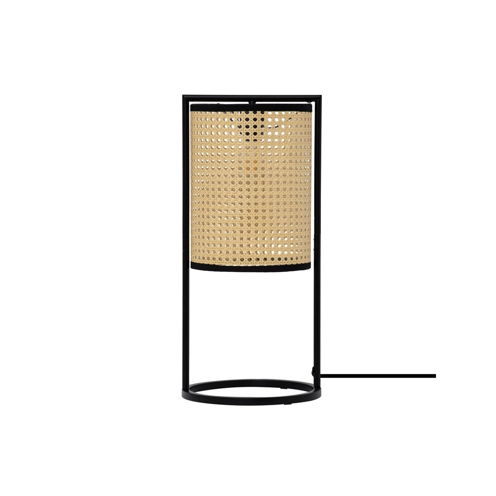Table lamp Erto black and rattan Lyora 5212017455833