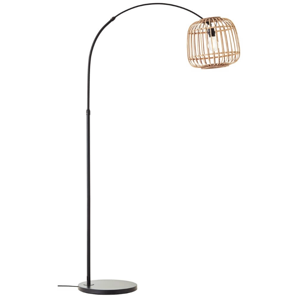 Rattan arc lamp Nikka 171cm