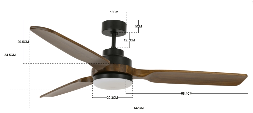 Ceiling fan black Shoalhaven Ø 143cm Beacon 9333509136590