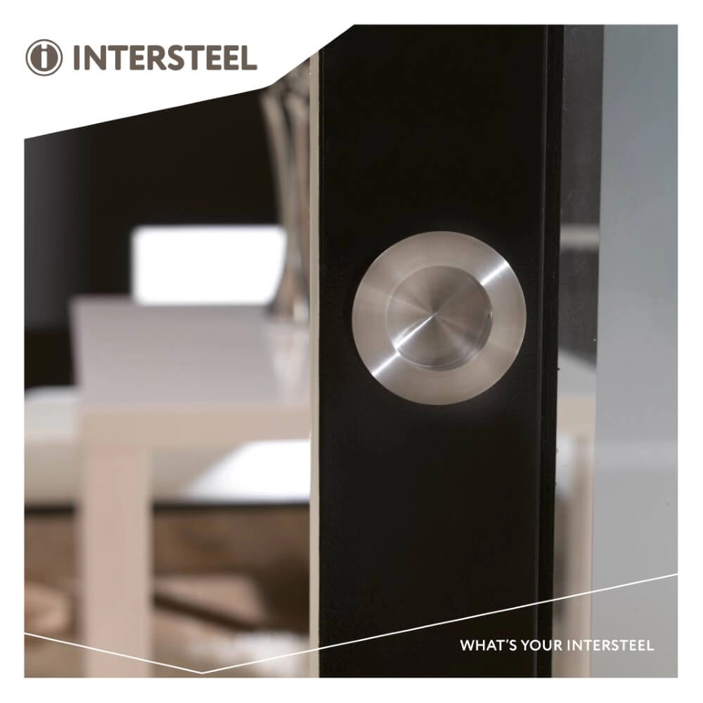 Sliding door handle round Alvro Stainless Steel Ø5.2cm Intersteel 8714186075302