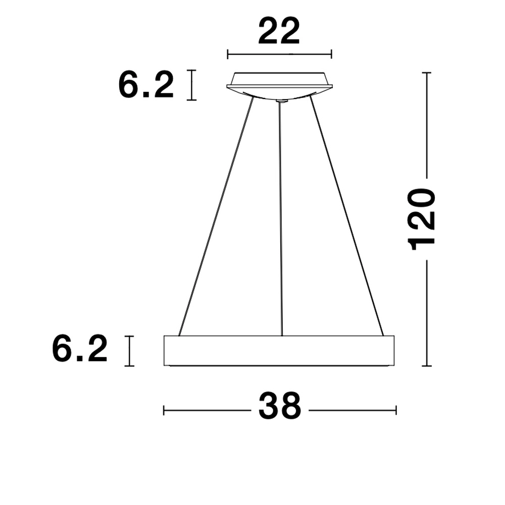 Pendant lamp Rando Thin white Ø 38cm Lyora 5212017420145