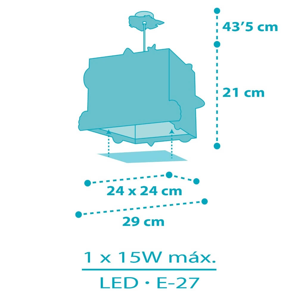 Pendant light Rocket blue with white Dalber 8420406002897
