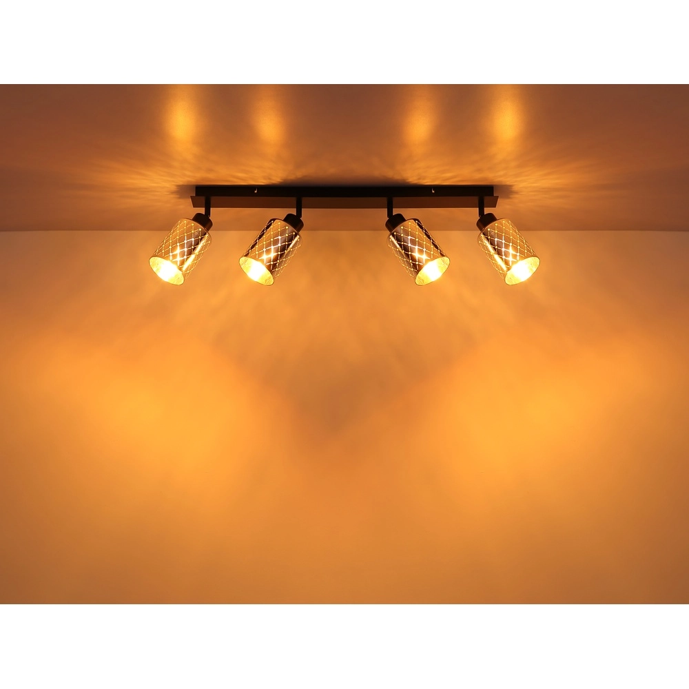 Design ceiling lamp Alonso 4-light black Globo 9007371572250
