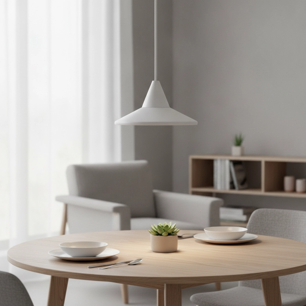 Pendant lamp Dro sleek design white