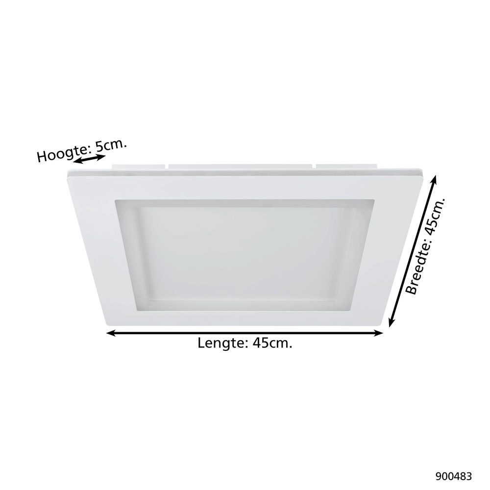 Zigbee ceiling lamp Padrogiano-Z 45x45 cm Eglo 9008606244188