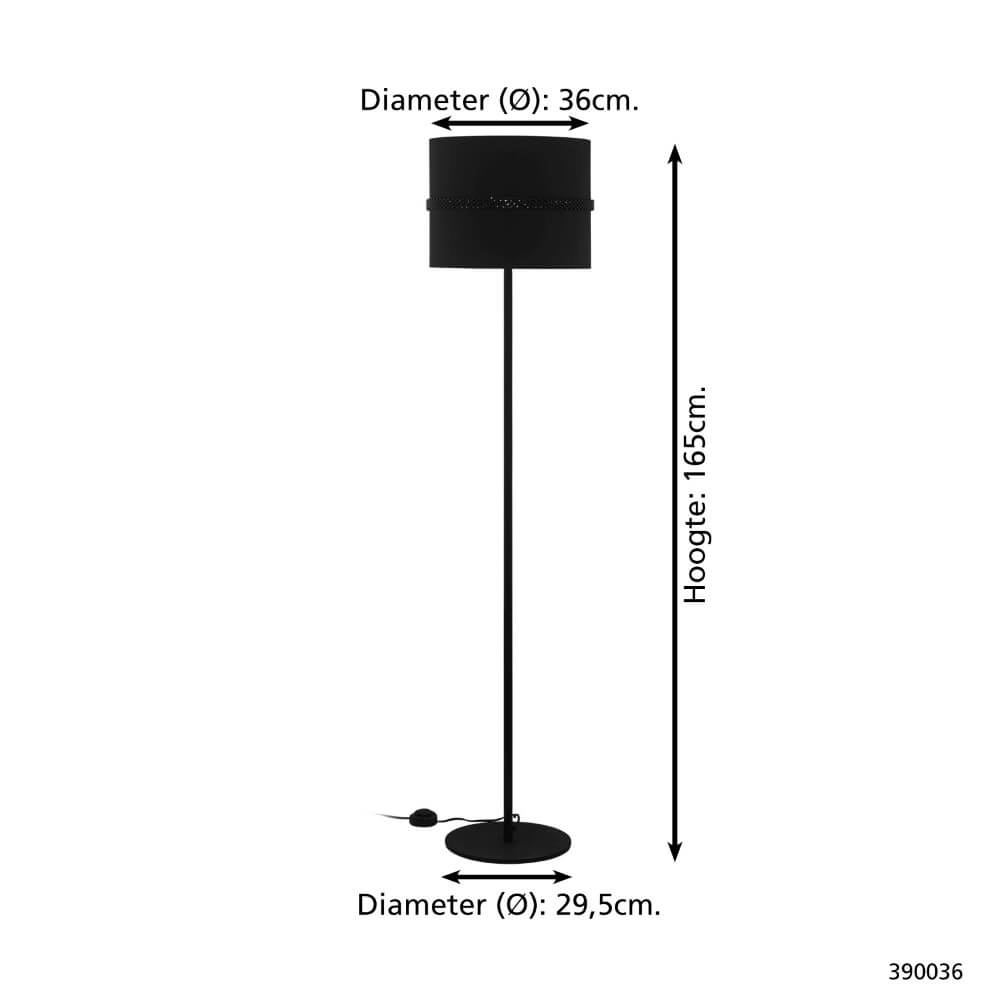 Black floor lamp Paraguaio Ø 36cm Stars of Light 9008606221035