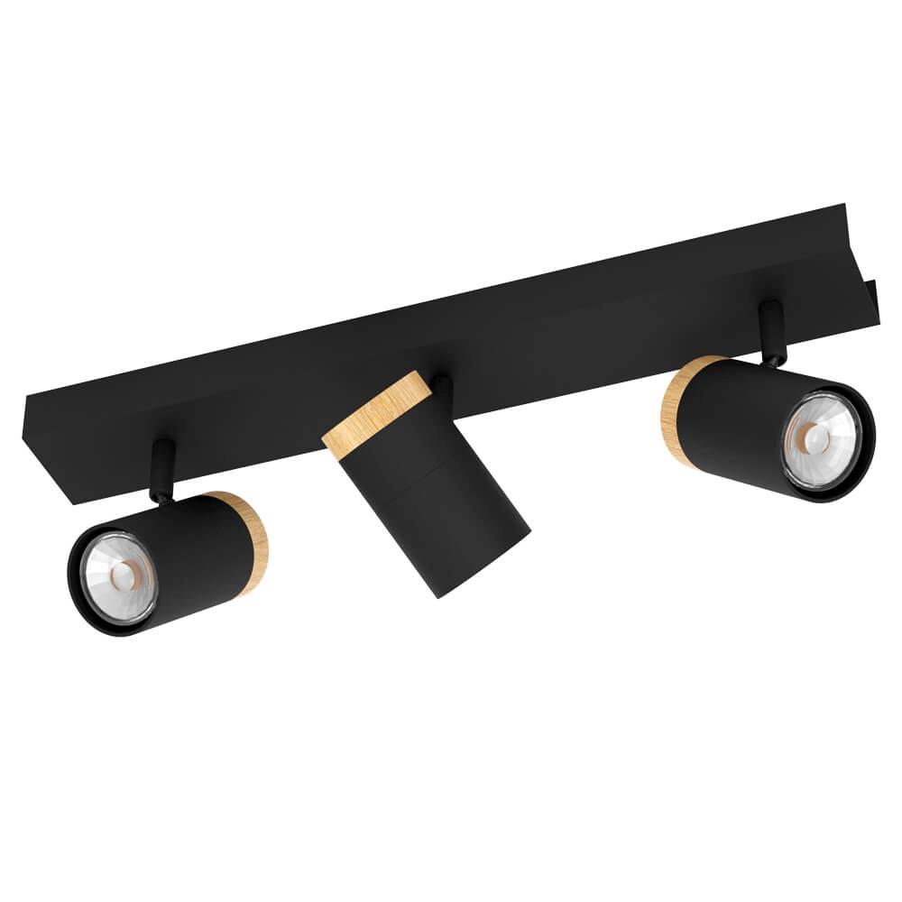 Black surface-mounted spotlight Cartagena