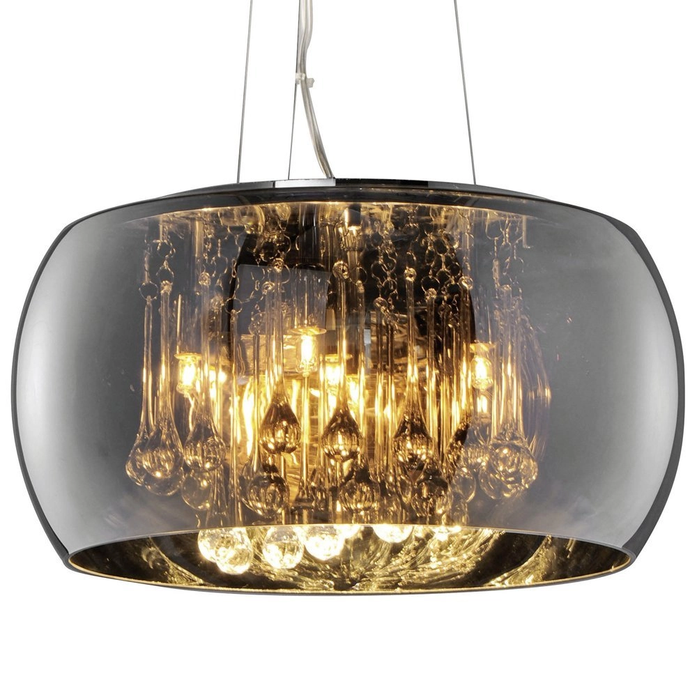 Pendant lamp Vapore 5-light 40cm smoke Trio 4017807367768