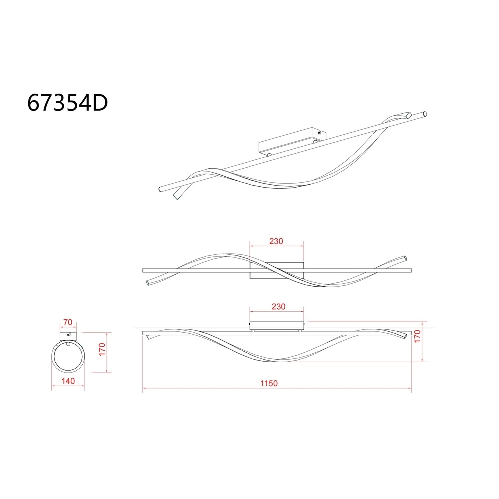 Design ceiling lamp Watkins Black Globo 9007371531745
