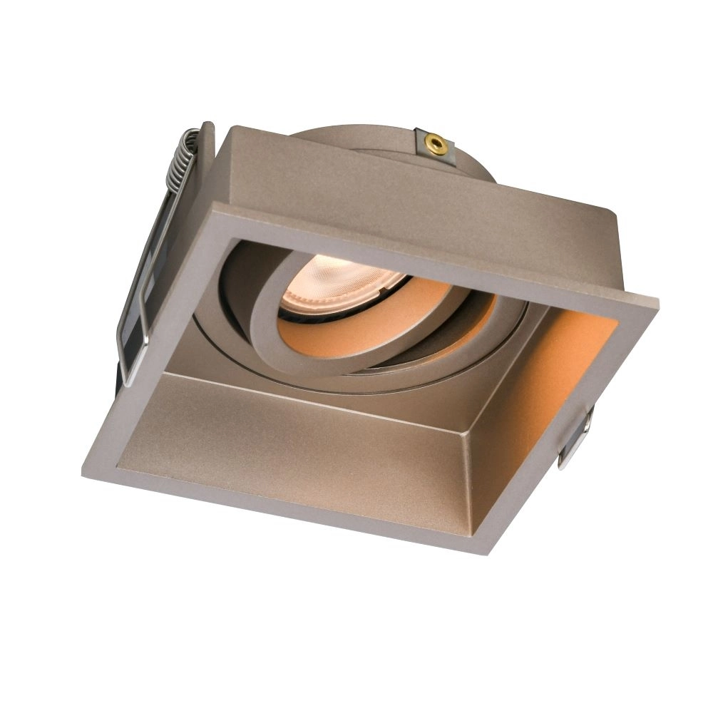 Square recessed spotlight Rex champagne