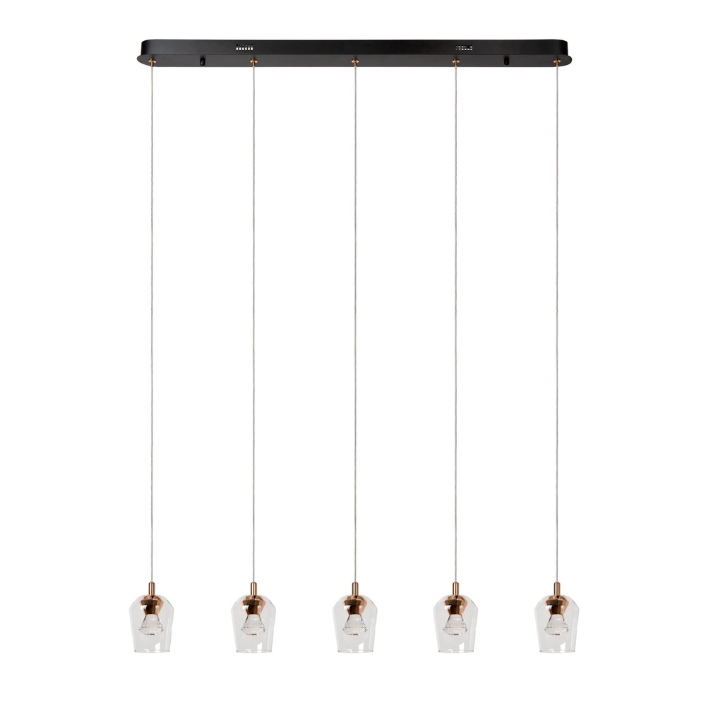 Unique pendant lamp Berliane 5-light straight