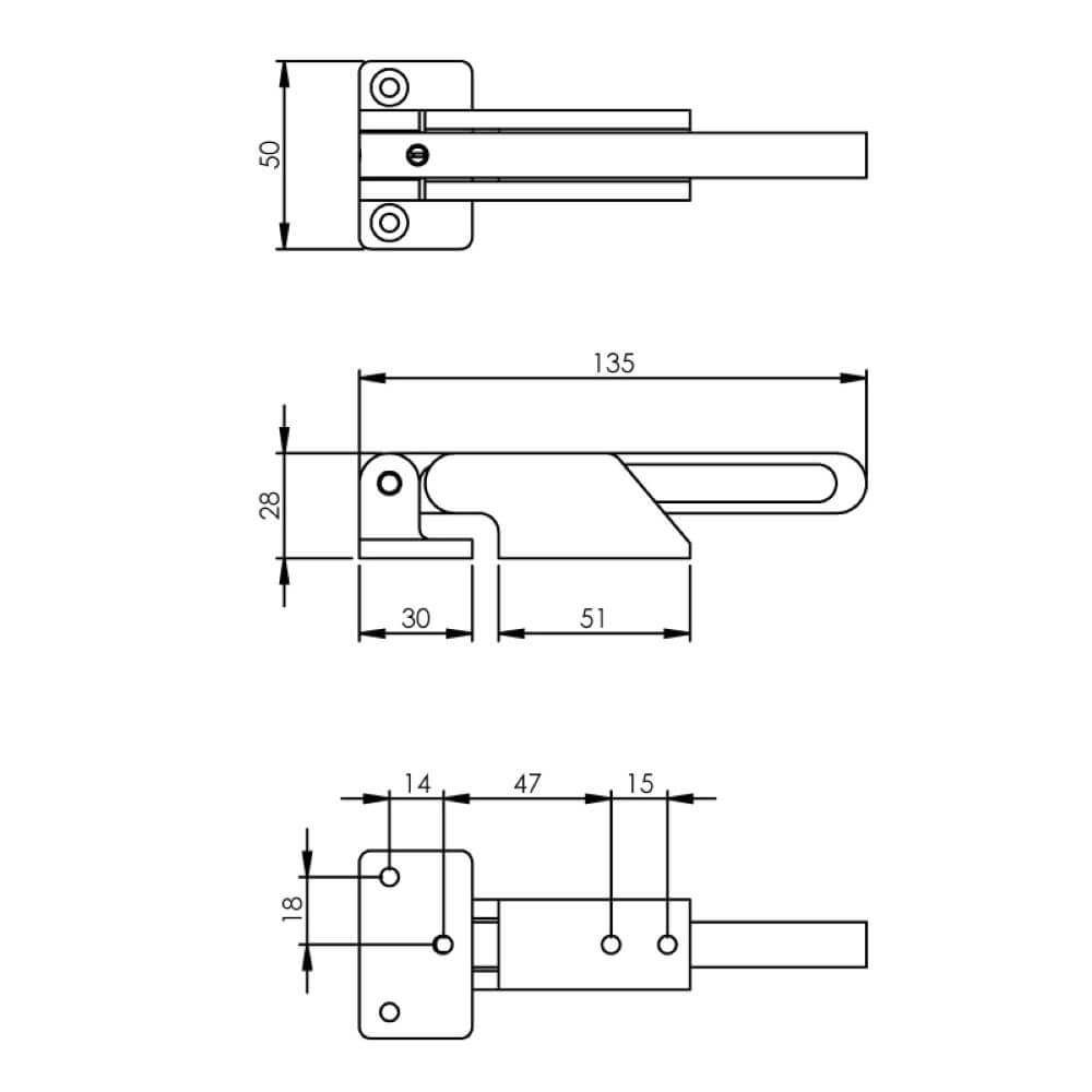 Gap holder Curve inward rotating stainless steel Intersteel 8714186289341