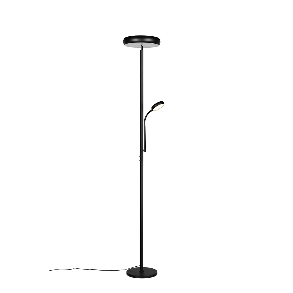 Floor lamp Palermo black with reading lamp Trio 4017807641363