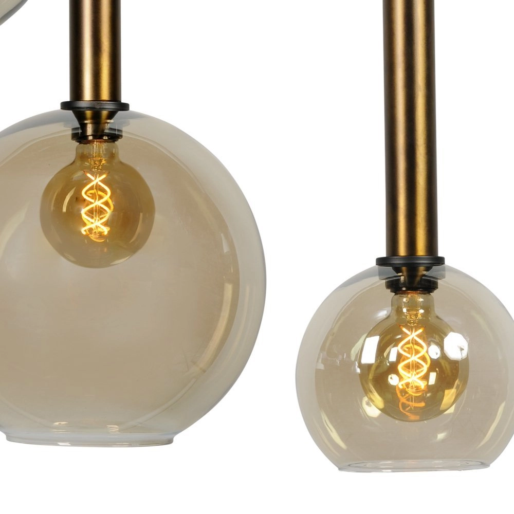 Black hanging lamp Bella 5 lights with gold Masterlight 8718121253527