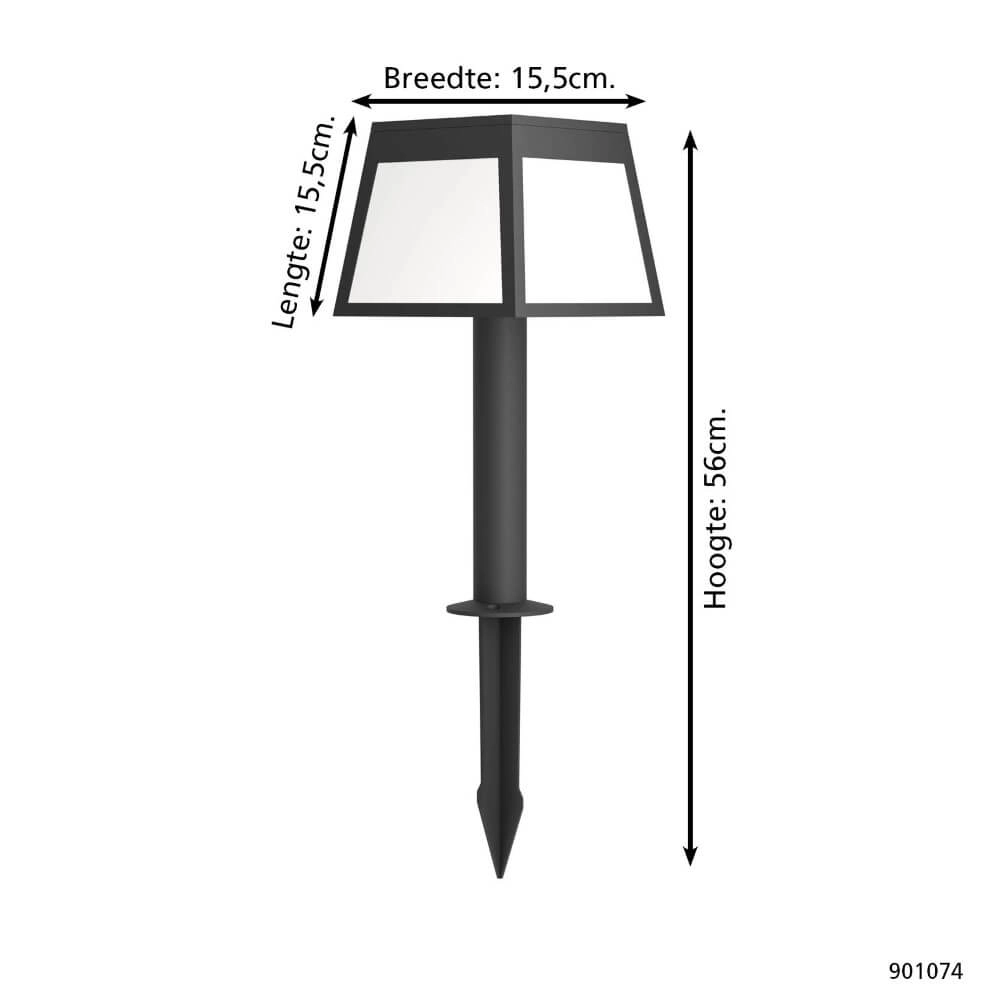 Solar floor lamp Altilia black 56cm Eglo 9008606298013