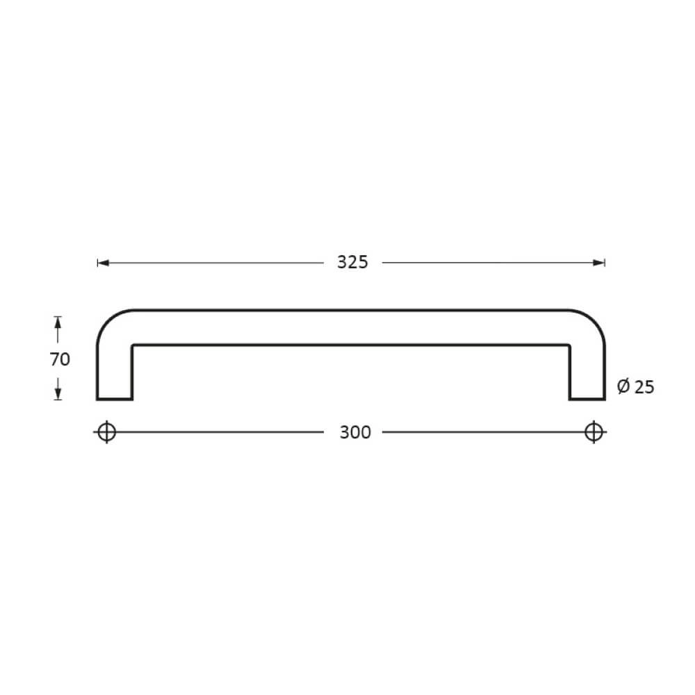 Door handle U-shape Gripon black Intersteel 8714186553756