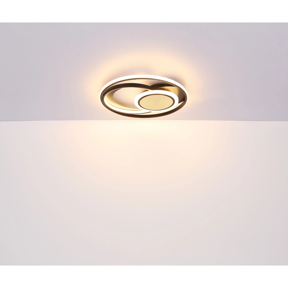 Design ceiling lamp Pikara black with wood Globo 9007371474707