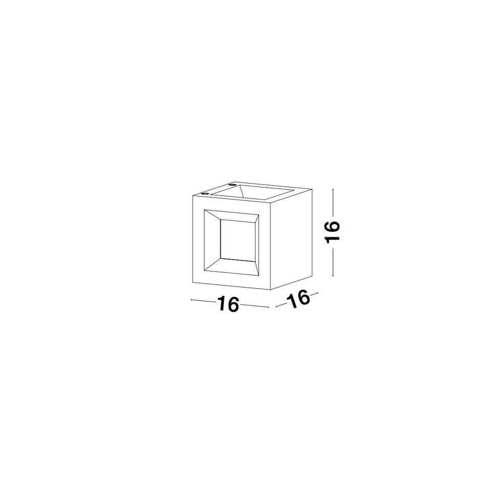 Square wall lamp Castro white Lyora 5212017426932