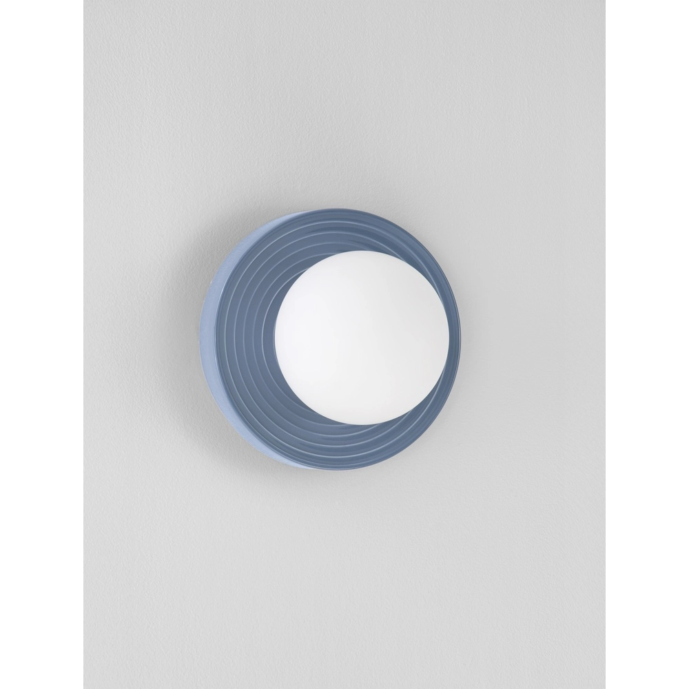 Wall lamp Orbique light blue Ø 22cm Lyora 5212017483867