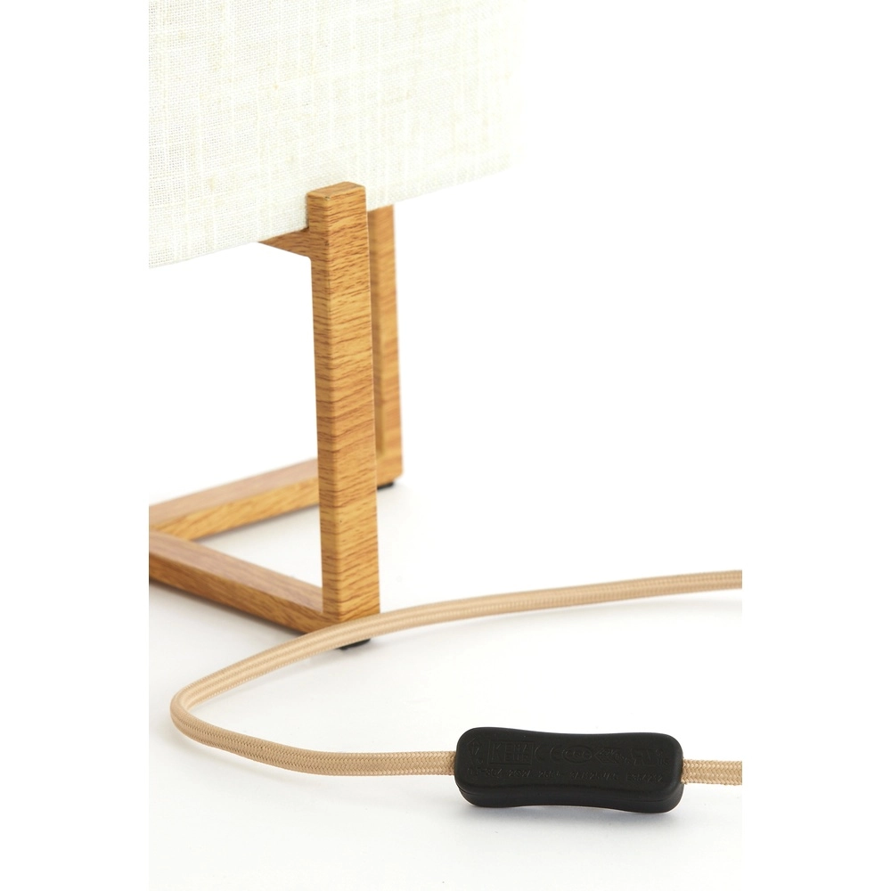 Table lamp Wyn 50.5cm - cream rope with wood look Light & Living 8717807792572