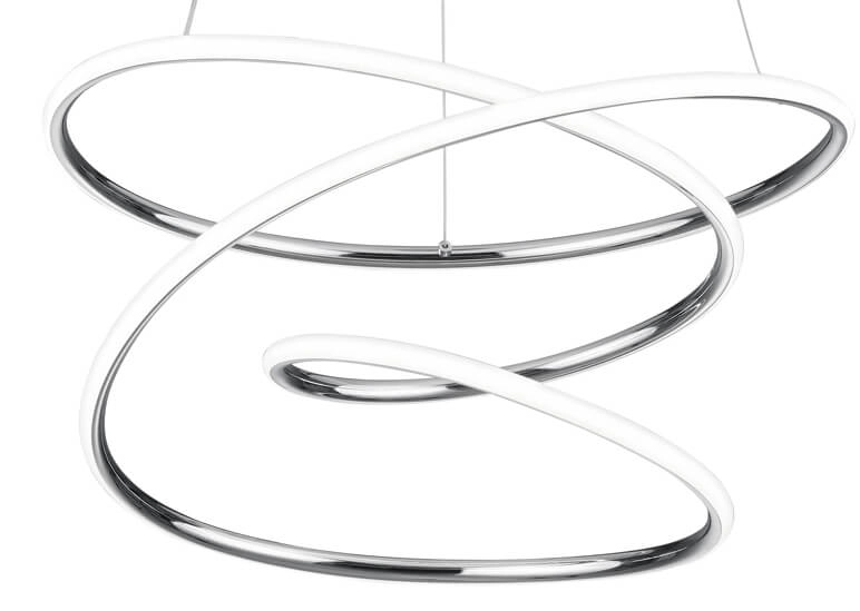 LED hanging lamp Bologna chrome Trio 4017807525649