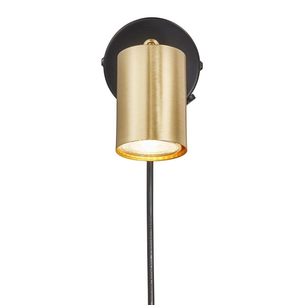 Gold wall lamp Explore corded Nordlux 5704924011610