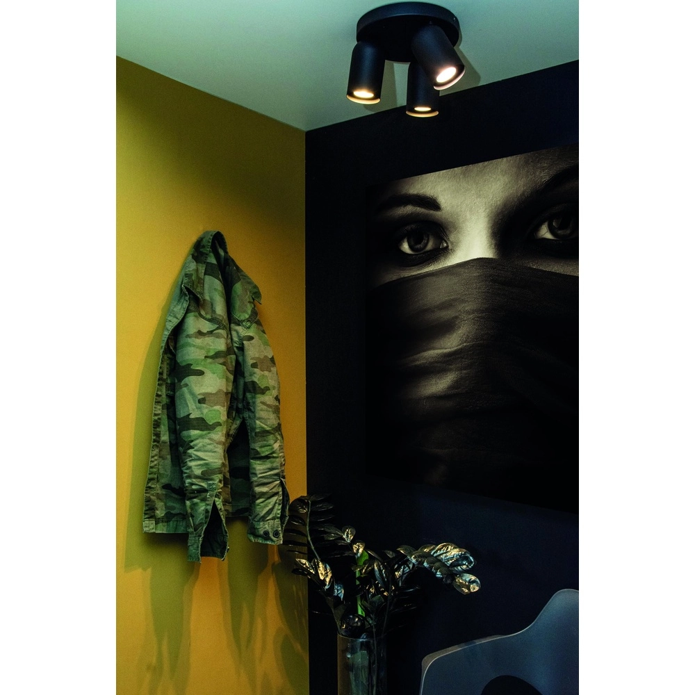 Ceiling spotlight Punch 3-light black Lucide 5411212134349