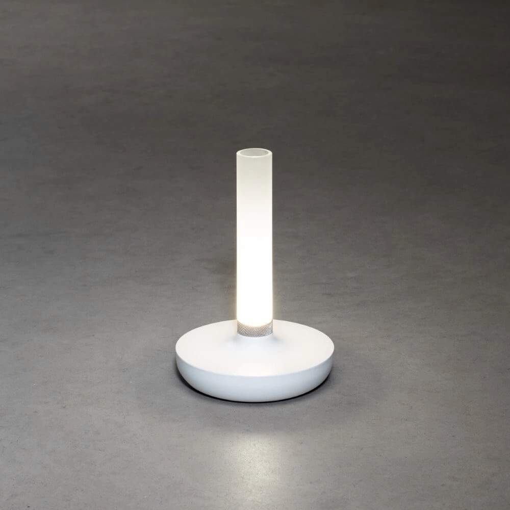 Rechargeable table lamp Biarritz white KonstSmide 7318308272535