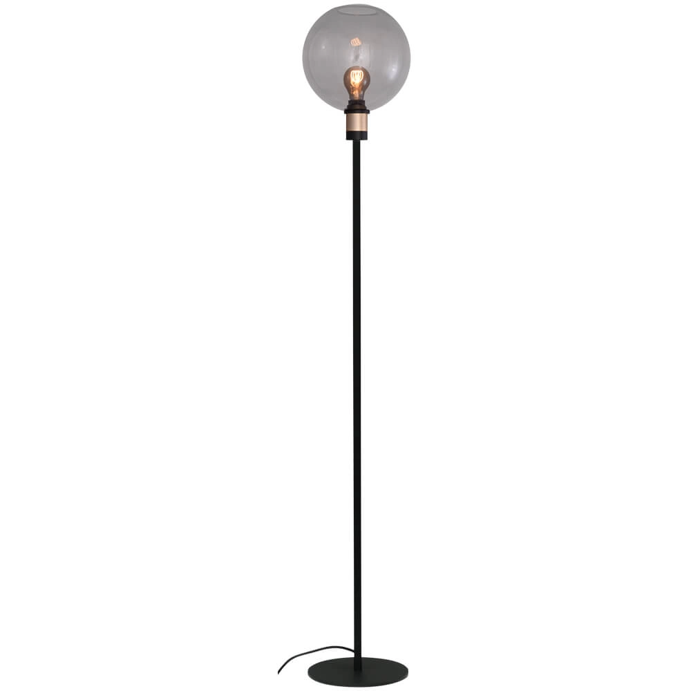 Glass floor lamp Lazise 2 black with gold
