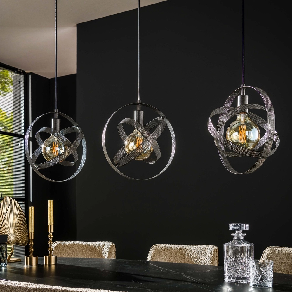 Black bulb pendant lamp Cosmos Ø 33cm - 3x E27 Lyora 8716803513402