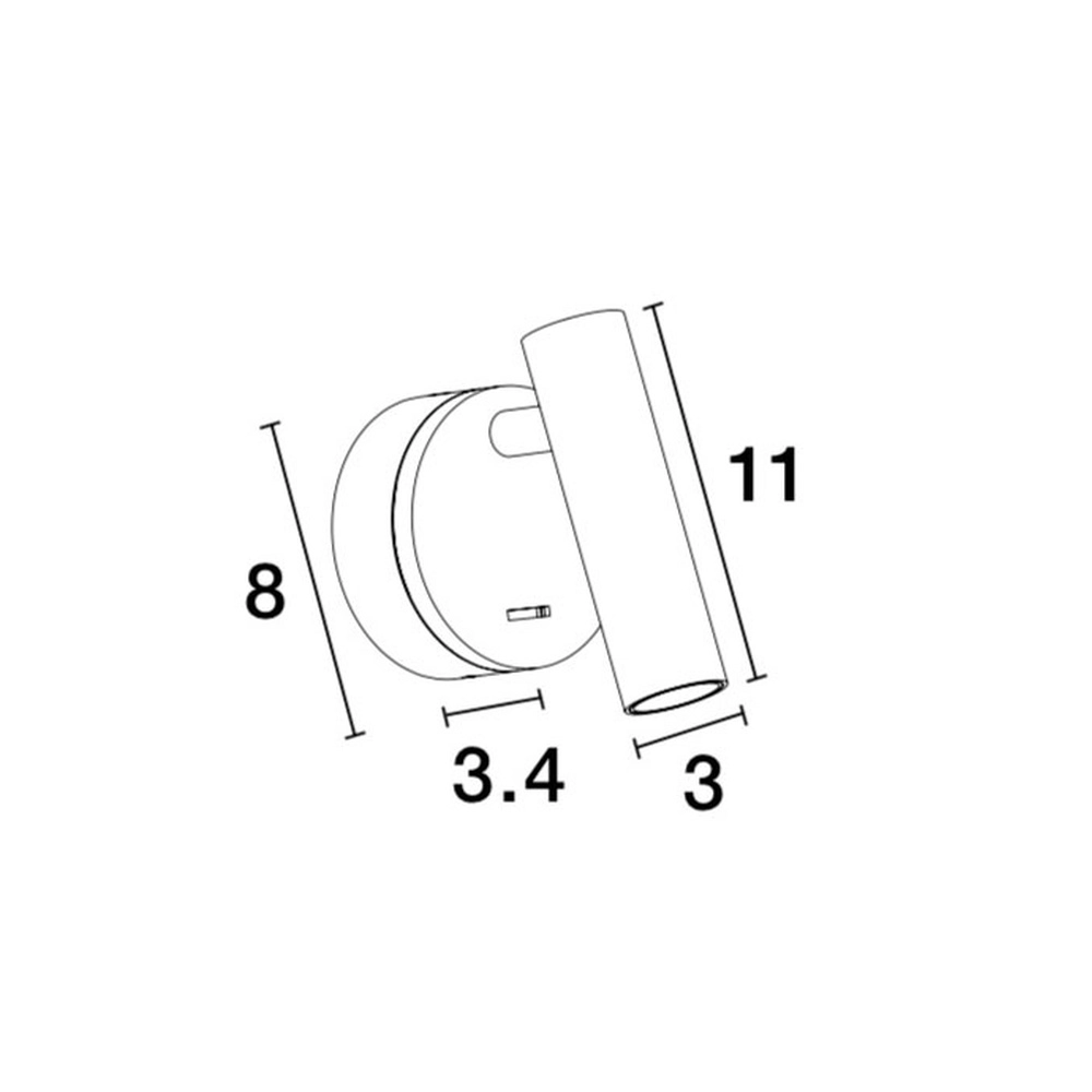 Wall spotlight Clip gold Lyora 5212017417961
