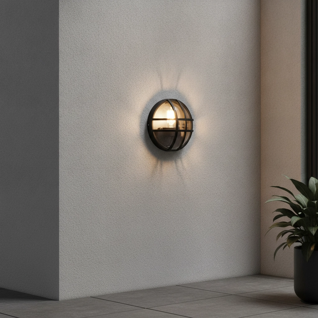 Round wall lamp Amel Classic anthracite