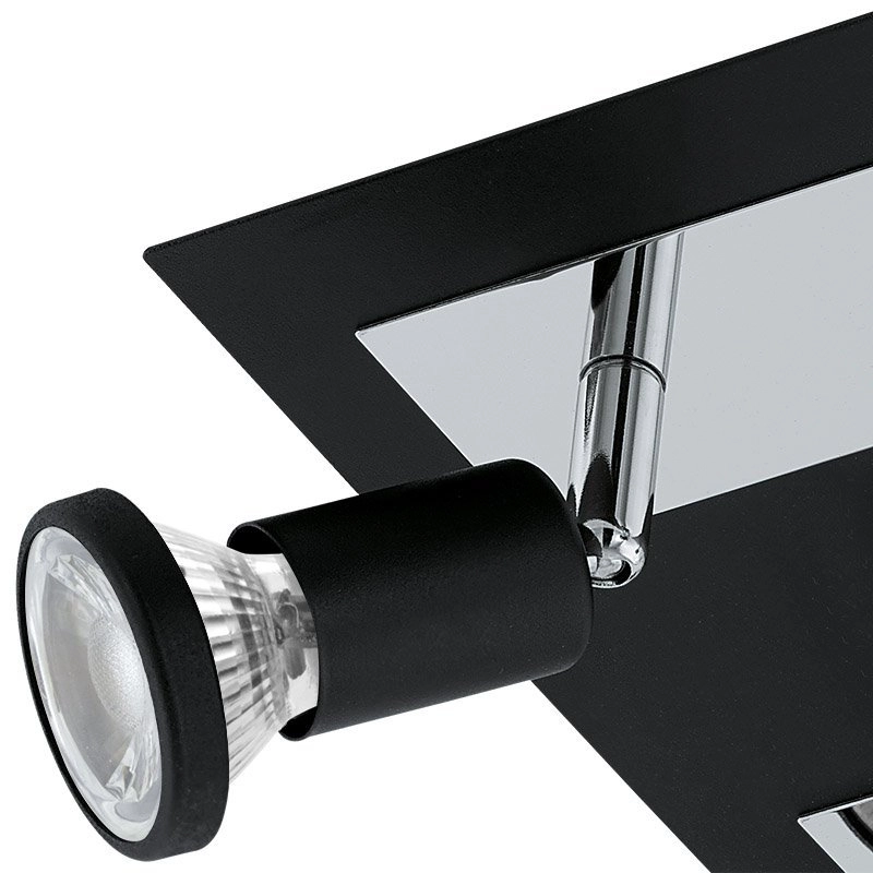 LED ceiling spot Sarria 4-light black Eglo 9002759949662