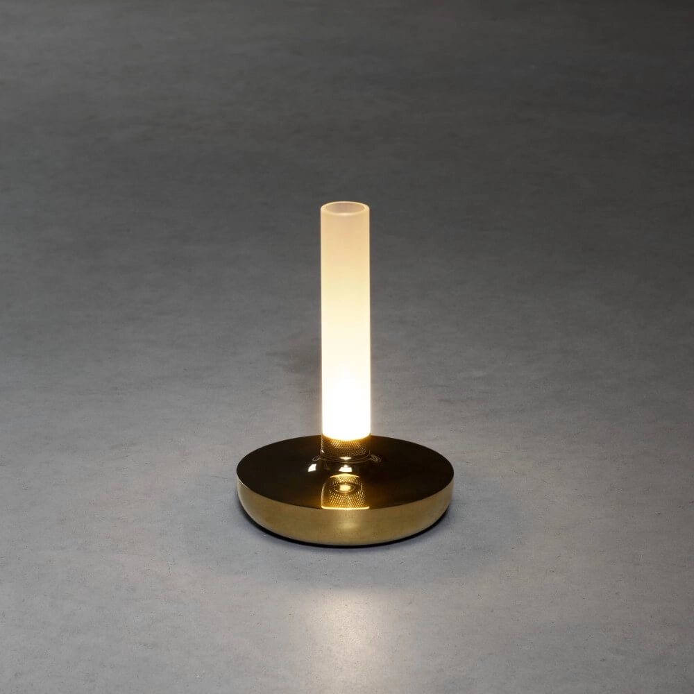 Rechargeable table lamp Biarritz brass KonstSmide 7318308278032