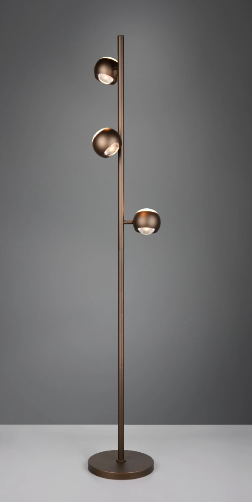 3-light LED reading lamp Orbit Platinum Brown Trio 4017807686654