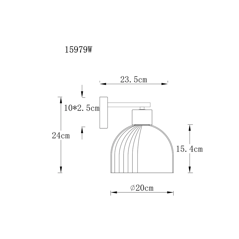 Wall lamp Swanson Black Globo 9007371586646