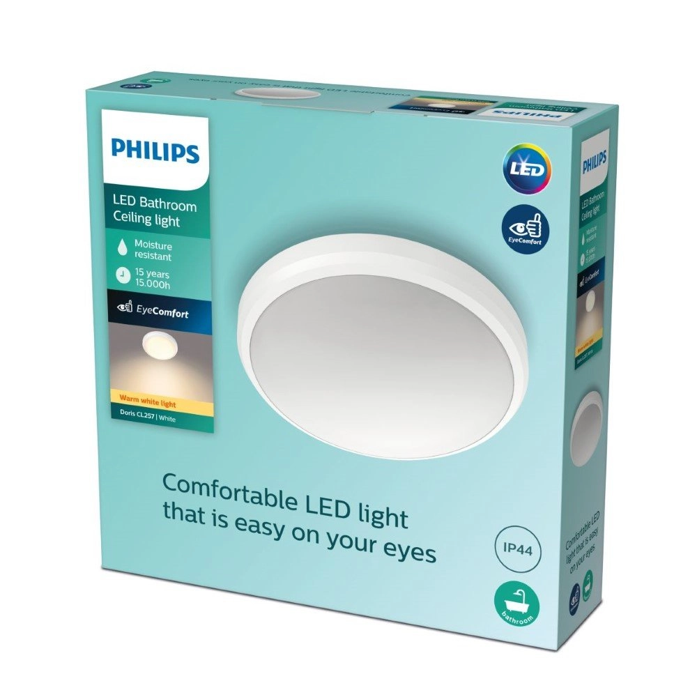 White Ceiling Lamp Doris Ø 22.5 cm Philips 8718699758783