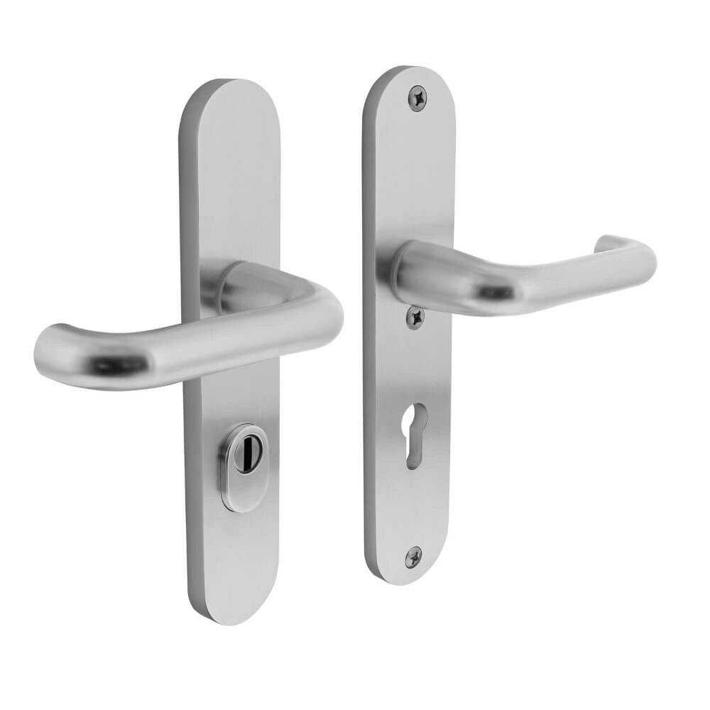 Rear door hardware oval Aurano Core pull protection PC 72mm stainless steel
