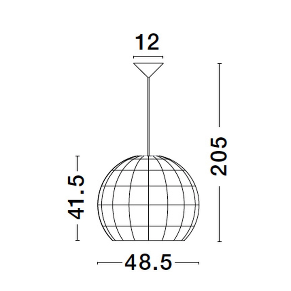 Rattan pendant lamp Marlo Ø 48.5cm ball Lyora 5212017438812